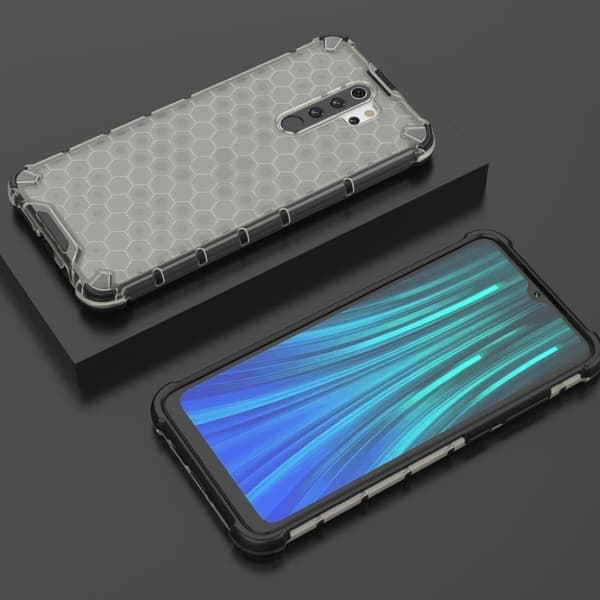 Bofink Honeycomb Xiaomi Redmi Note 8 Pro skal - Svart Svart