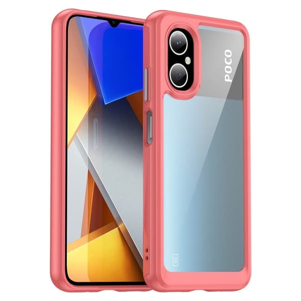 Xiaomi Poco M4 5G smart akryldeksel - Rød Red