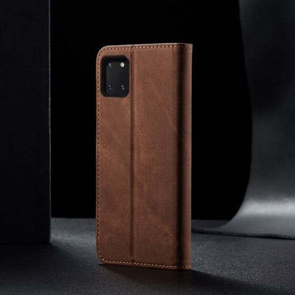 Jeans Samsung Galaxy Note 10 Lite Etui - Brun Brown