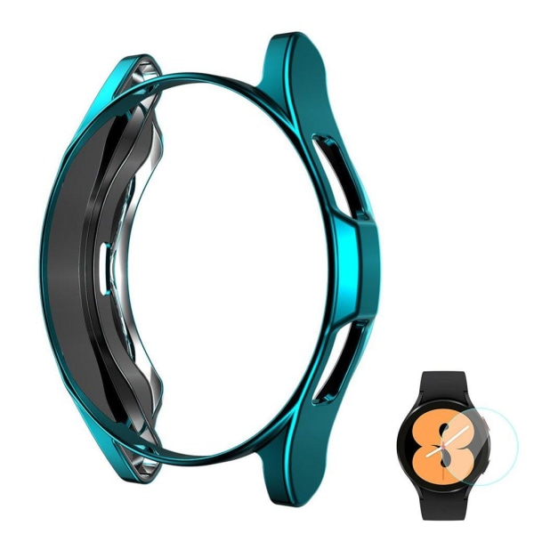 ENKAY 2-in-1 Samsung Galaxy Watch 4 Classic (46mm) TPU suojakuori + karkaistua lasia näytönsuoja - Syaani Green