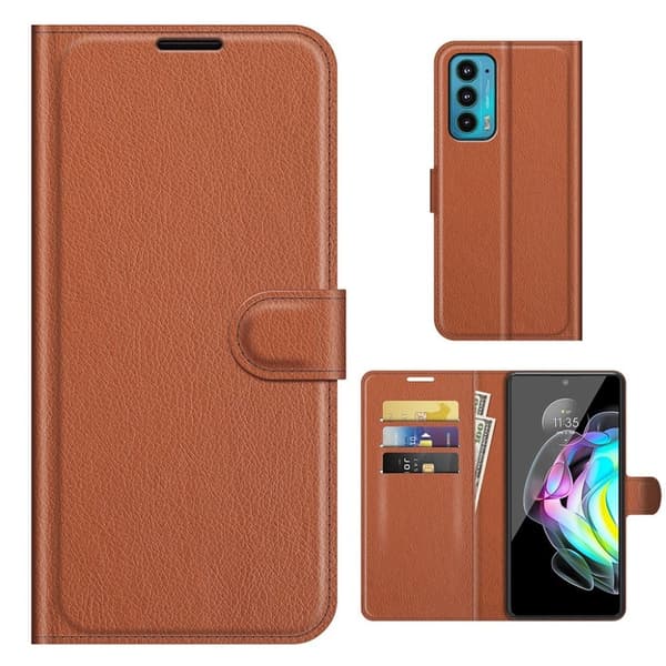 Classic Motorola Edge 20 Flip Etui - Brun Brown