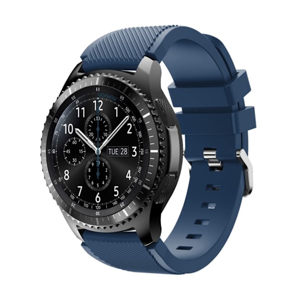 Samsung Gear S3 trendig silikon klockarmband - Djupblå Blå