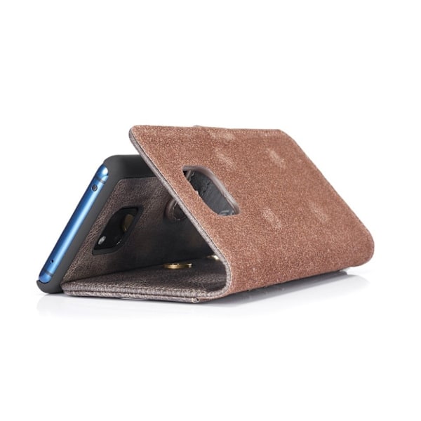 Huawei Mate 20 Pro DG.MING 2in1 magnetiskt löstagbart plånboks mobilfodral av koskinns läder - Grå Silvergrå