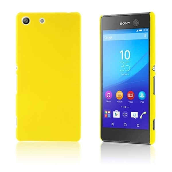 Gummerad Hårt Plast Skal (Gul) för Sony Xperia M5 E5603 / M5 Dual E5633 Gul