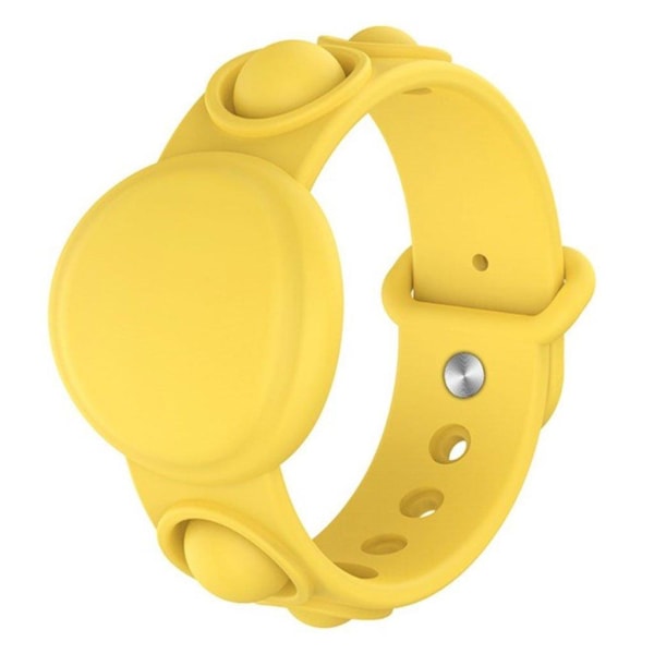 AirTags bubble stress reliever silicone wrist strap - Yellow Gul