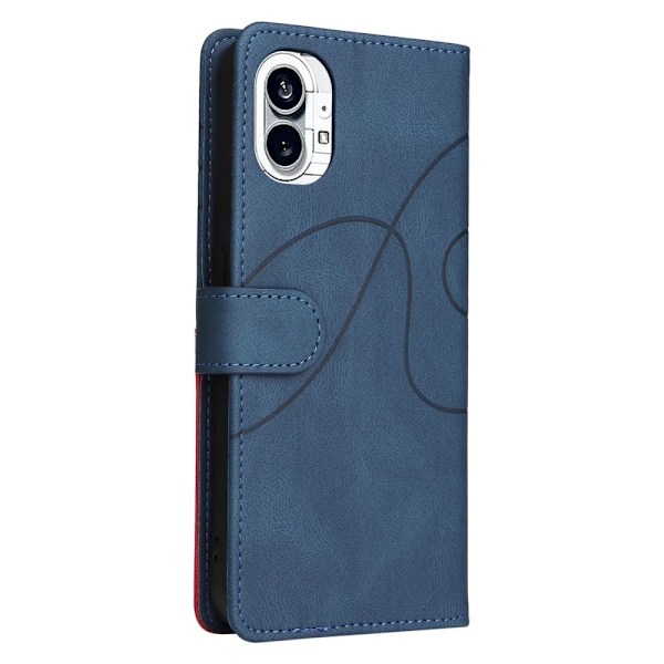 Teksturoitu nahkakotelo hihnalla Nothing Phone (1) - Sininen Blue