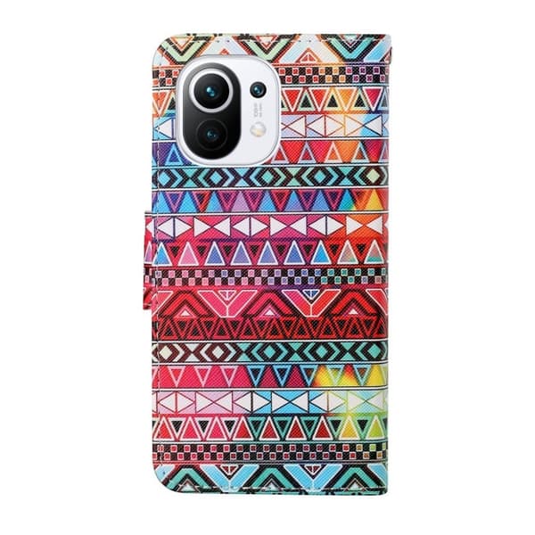 Wonderland Xiaomi Mi 11 Flip Etui - Geometri Gathering Multicolor