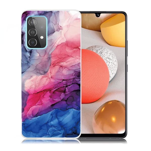 marmor Samsung Galaxy A52 5G etui - Aqueous Vibrant mønster Multicolor