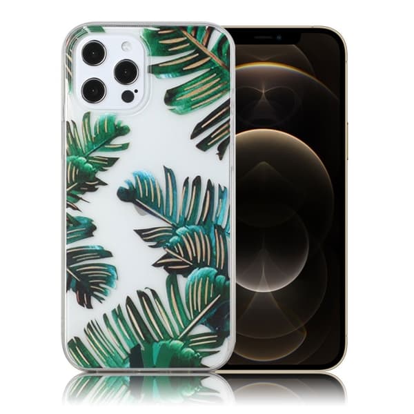 Deco iPhone 12 Pro Max Etui - Banan Leaves Green