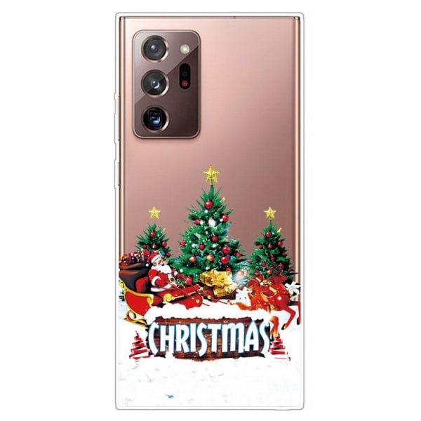 Samsung Galaxy Note 20 Ultra-etui til jul - Træ Og Santa Claus Green