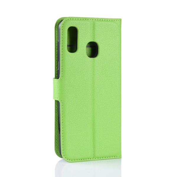Samsung Galaxy A40 litchi läderfodral - Grön Grön