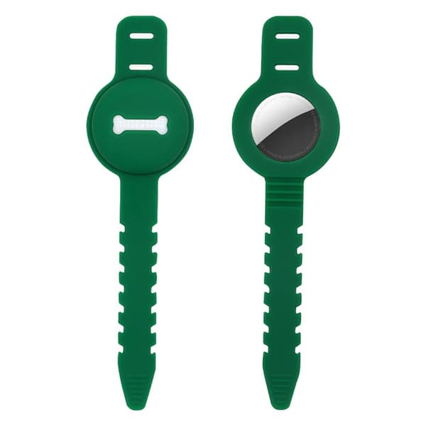 AirTags bone shapre design silikonisuojus - Mustanvihreä Green