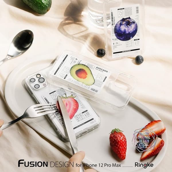 Ringke FUSION DESIGN - iPhone 12 Pro Max - Mansikka Transparent