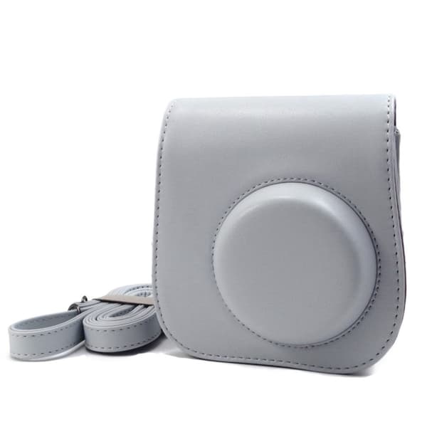 Fujifilm Instax Mini 9 / 8 nahkakotelo - Harmaa Silver grey