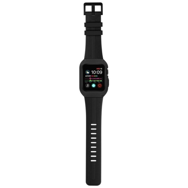 Apple Watch Series 5 44mm silikoninen kellonauha - Musta Black