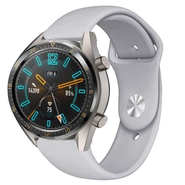 Huawei Watch GT 2 46mm silikoninen kellonauha - Harmaa Silver grey