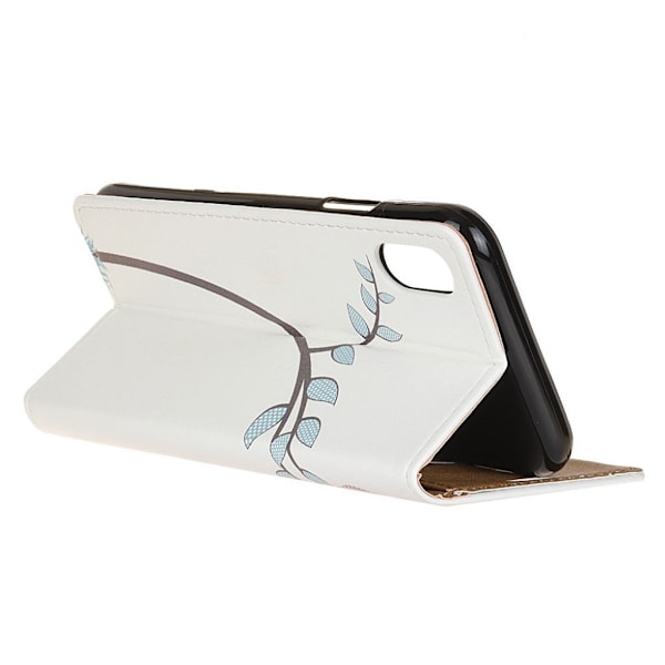 iPhone Xs Max mønstret læder flip cover - Owl Lover Multicolor
