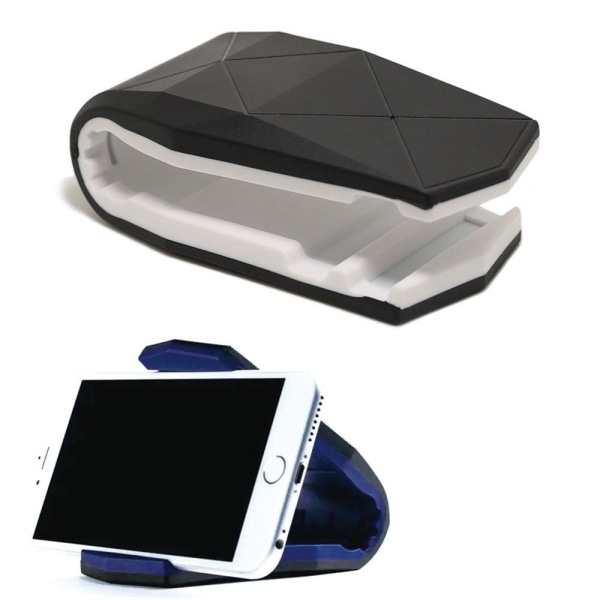 Universal car mount phone holder clip - Black / White Black