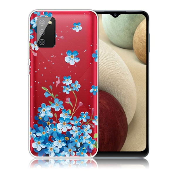 Deco Samsung Galaxy A02s Etui - Blå blomst Blue