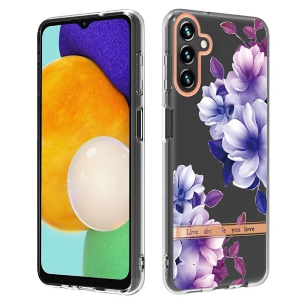 Super Slim och Hållbar Mjukskal till Samsung Galaxy A34 5G - Hc004 Purple Begonia Lila