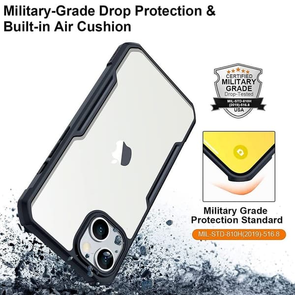 Støtsikkert hybriddeksel for iPhone 14 - Svart Black