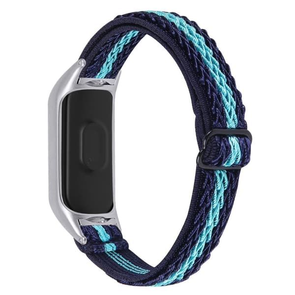 Xiaomi Mi Smart Band 4 / 3 elastinen nailon kellonhihna - Keskiyön Sininen Blue