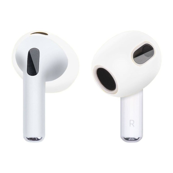 1 Pair AirPods 3 silicone cover - Transparent White White