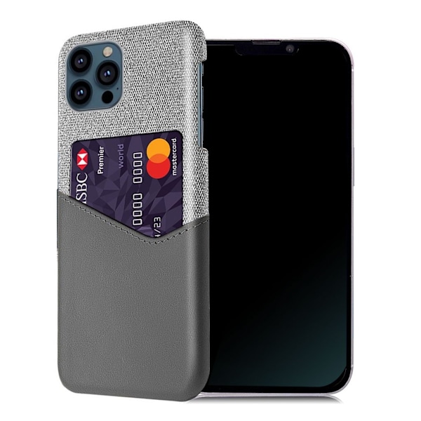 Bofink iPhone 13 Pro Max skal med korthållare - Silver/Grå Silvergrå