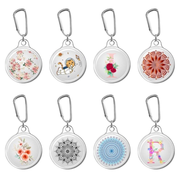 AirTags unique pattern cover with key ring - Illustration Red