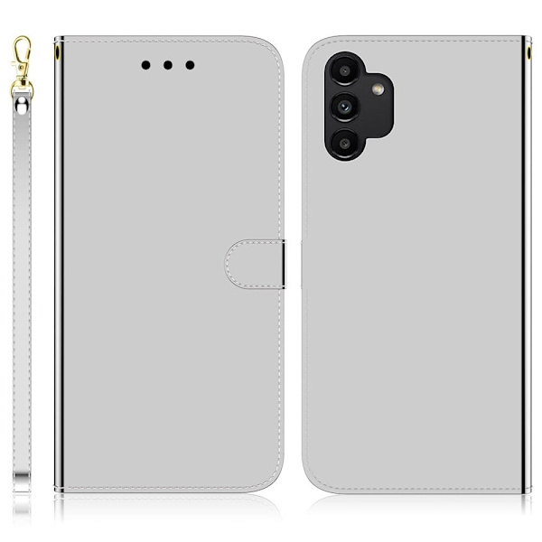 Mirror Samsung Galaxy A13 4G Flippetui - Sølv Silver grey