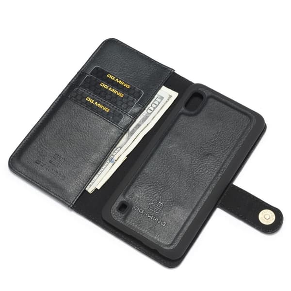 DG.MING Samsung Galaxy A10 2-in-1 Wallet etui - Svart Black