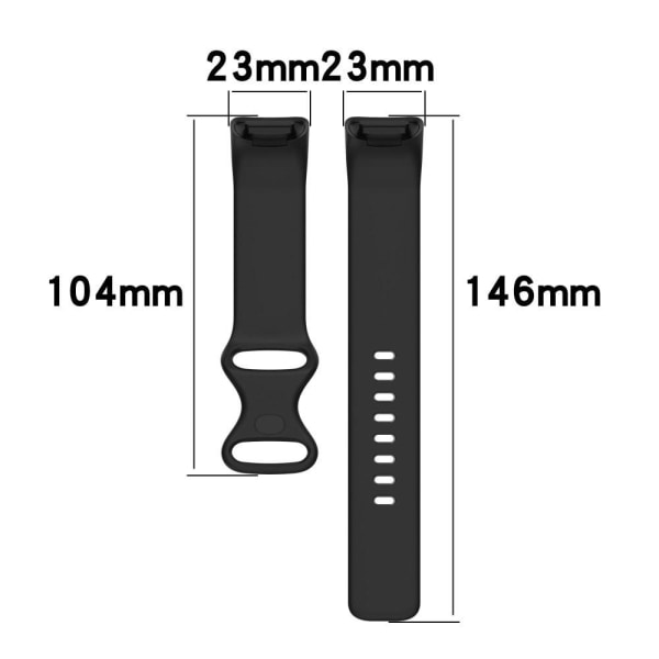 Fitbit Charge 5 simple TPU watch strap - Dark Purple / Size: L Lila