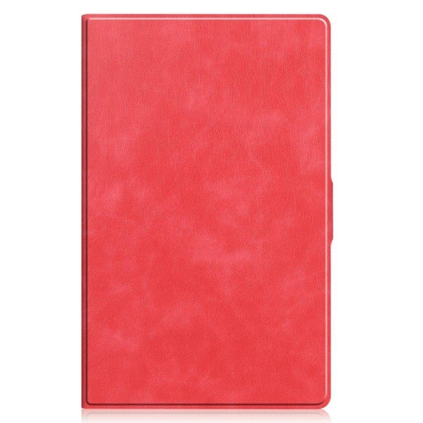 Lenovo Tab M10 FHD Plus durable leather flip case - Red Red