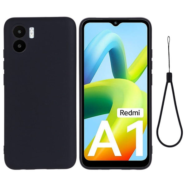 Matte Liquid silikone cover til Xiaomi Redmi A1 - Sort Black