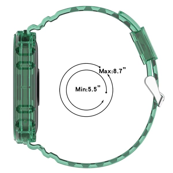 Xiaomi Smart Band 8 silikonihihna ja suojus - Läpinäkyvä Oranssi Orange