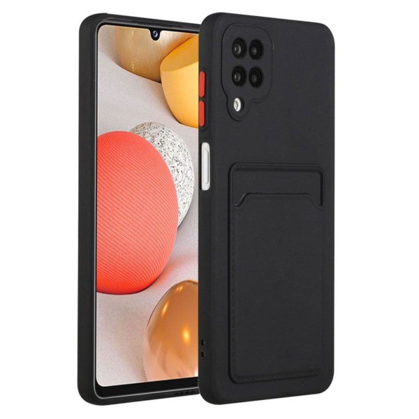 Card Holder Cover til Samsung Galaxy A12 5g - Sort Black