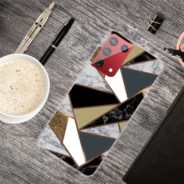 Marble Samsung Galaxy S21 Ultra Etui - Earthly Klinkekule Fragmenter Multicolor