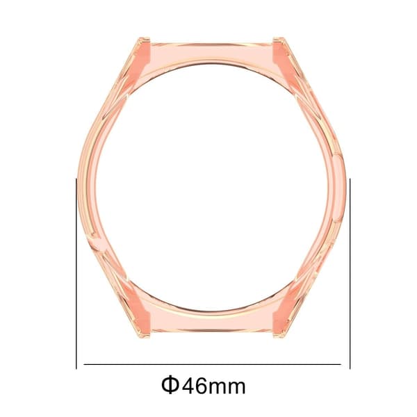 Huawei Watch GT 3 Pro 46mm urholkat skydd - Transparent Rosa Rosa