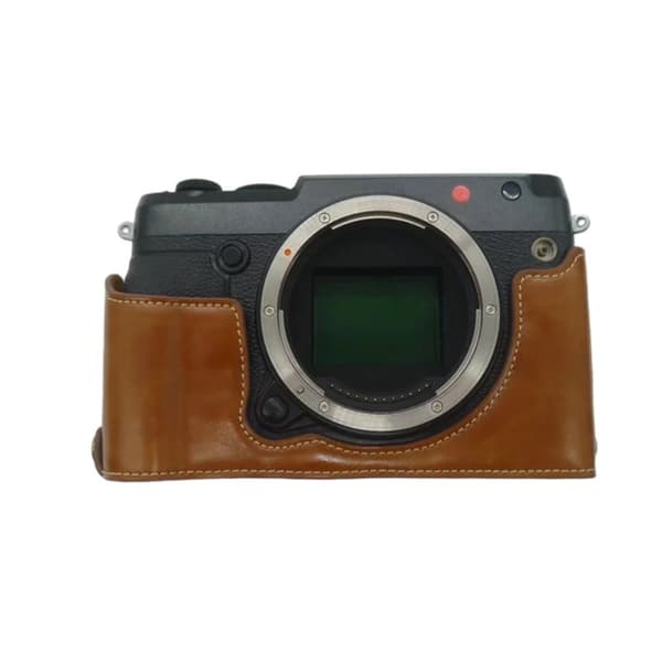 Fujifilm GFX 50R halvkropp skinnveske - Brun Brown