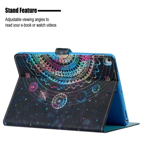 iPad 10.2 (2019) trendy patterned leather flip case - Colorful P multifärg