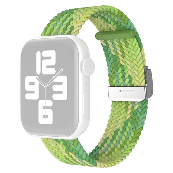 Apple Watch (45mm) creative design nylon watch strap - Gradient Grön