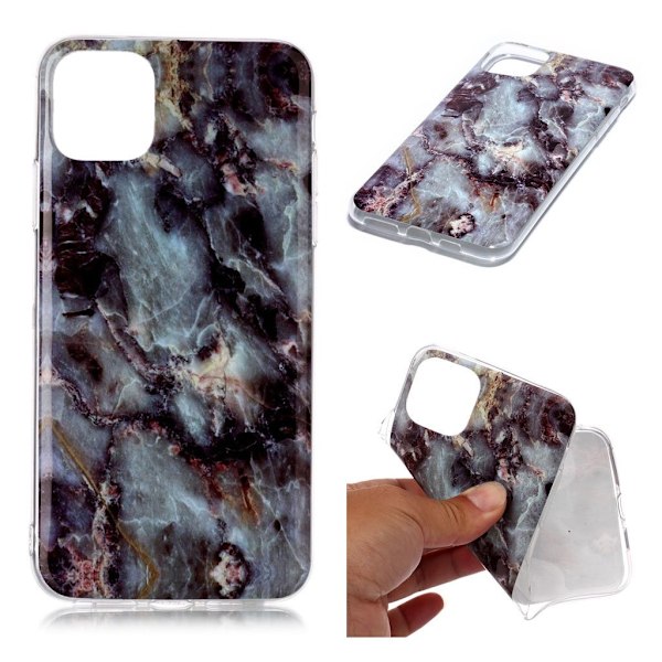 Marmormotiv iPhone 11 Pro Max skal - Blågrön / Svart Marmor multifärg