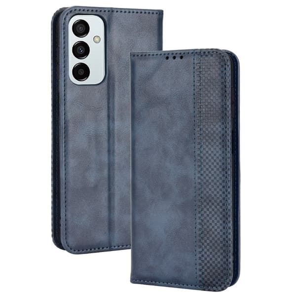 Bofink Vintage Samsung Galaxy M23 lærveske - Blå Blue