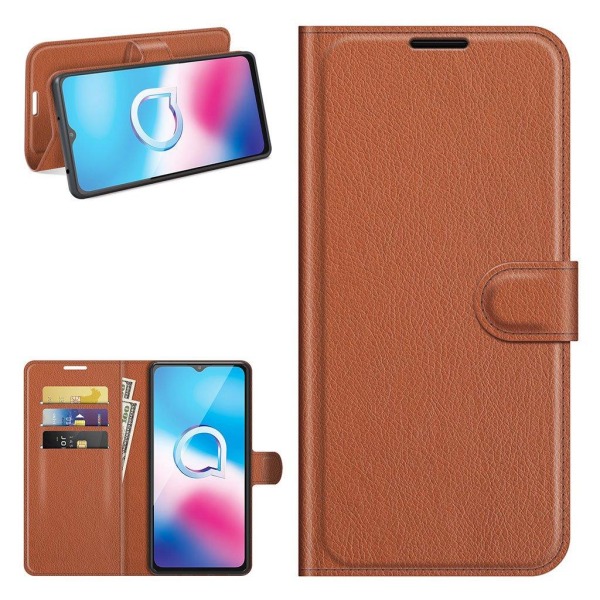 Classic Alcatel 3L (2021) / 1S (2021) Flip etui - Brun Brown