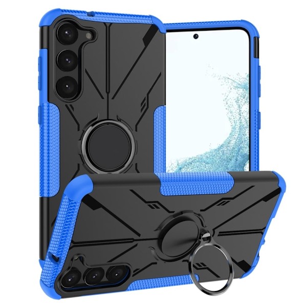 Kickstand-cover med magnetisk plade til Samsung Galaxy S23 Plus - Blå Blue