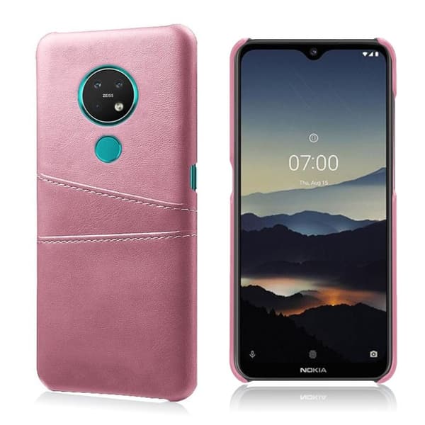 Dual Card etui - Nokia 7.2 / 6.2 - Rose Gold Pink