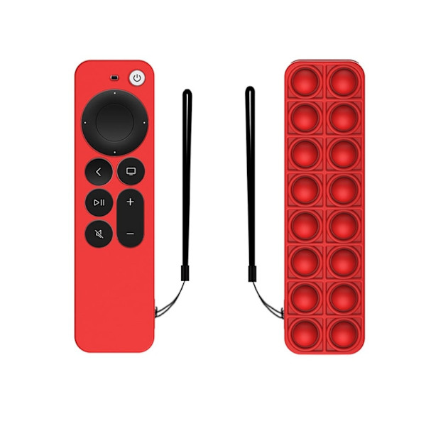 Apple TV 4K (2021) push bubble design silikonisuojus - Punainen Red