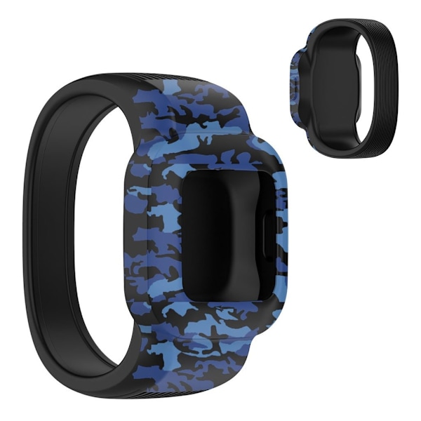 Garmin Vivofit Jr 3 urrem i silikone med cool mønster - Camouflage Blå / Størrelse: L Blue