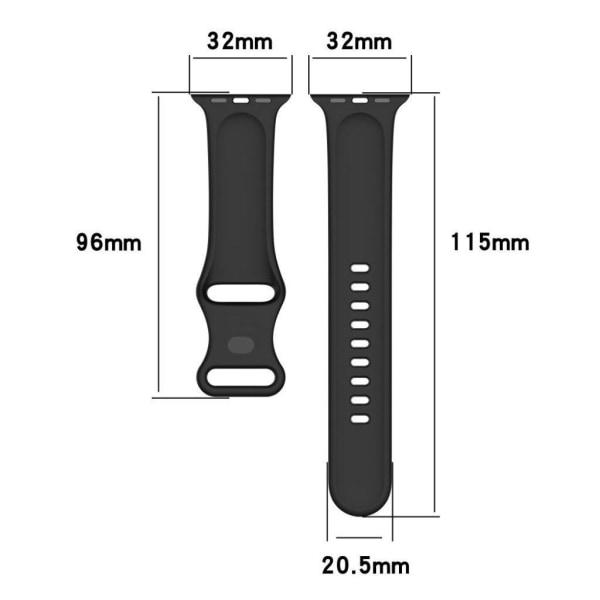 Silicone watch strap for Apple Watch 40mm - Cyan / Size: S Grön