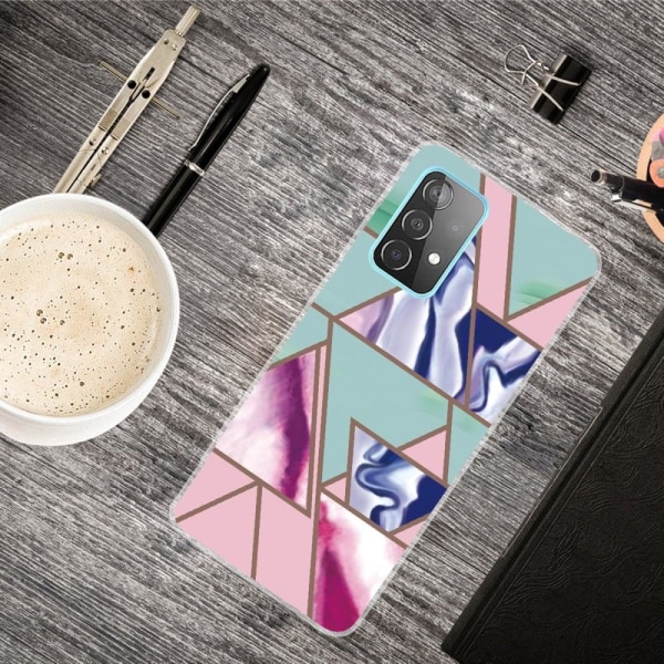 Deco Samsung Galaxy A73 skal - Triangel Blitz Mönster multifärg